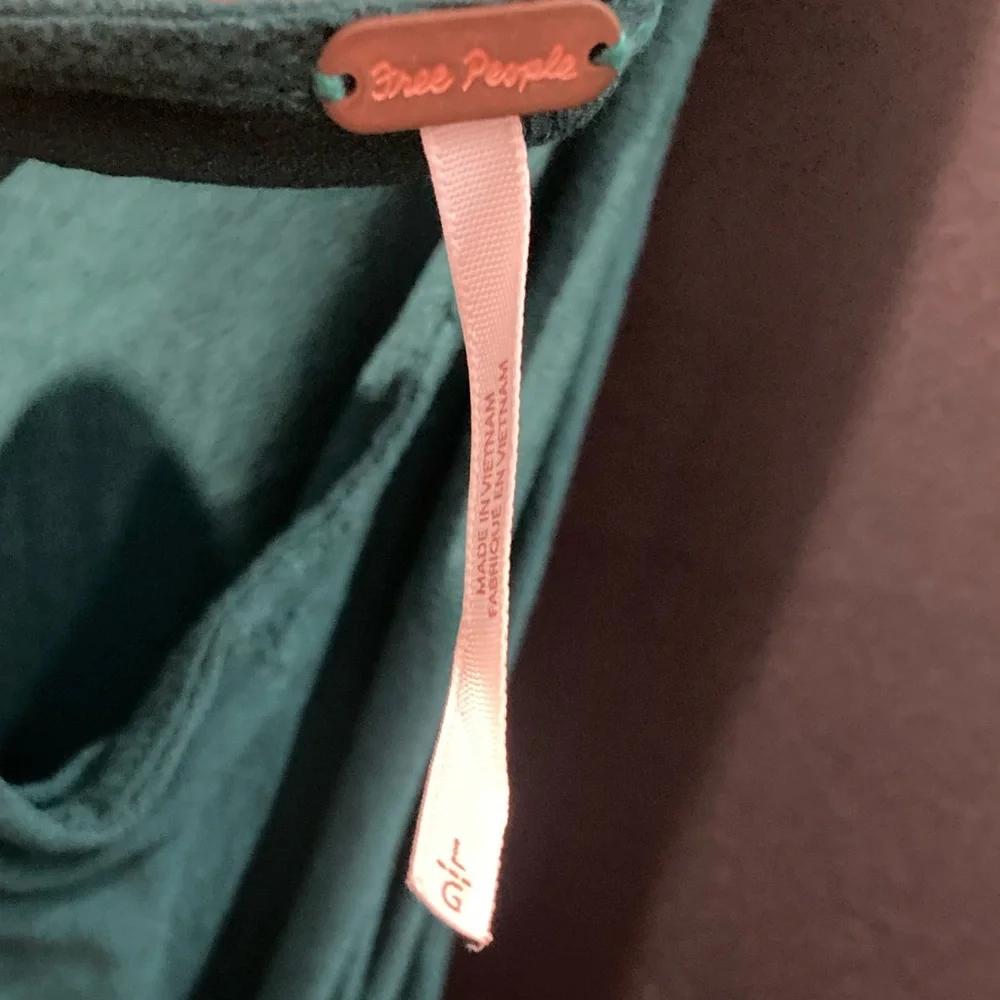 Free People City Lights Cowl Neck Green Top - Picture 3 of 5